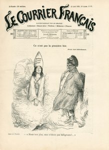 “” Le Courrier francais ””in kapağı, 33 numara, Satirique en B & B by Adolphe Leon Willette