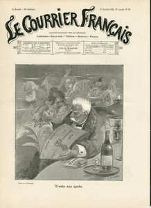 43 numara, “” Le Courrier francais ””in kapağı, Satirique en B & B by Adolphe Leon Willette