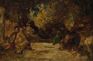 Terasta Figürler, tarihsiz. by Adolphe Joseph Thomas Monticelli