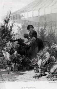 Çiçek Satıcısı, 19. yüzyıl ortası (s/b fotoğraf)