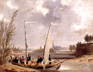 Louis-Philippe ve ailesi Neuilly'de bir teknede