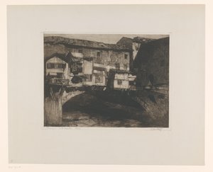 Floransa. Ponte Vecchio (nesne üzerindeki orijinal başlık)