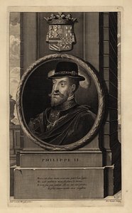 Philip II (1527-1598) (gravür)