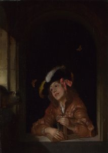 Fare Kapanı Olan Bir Çocuk, 1678 by Adriaan van der Werff