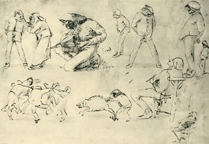 Figürlerin incelenmesi, 17. yüzyılın başları, 1943. by Adriaen Brouwer
