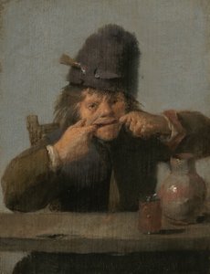 Yüzünü Yapan Gençlik by Adriaen Brouwer