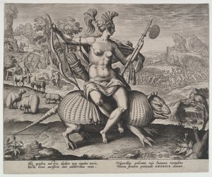 Amerika, Dört Kıtadan,.n.d. by Adriaen Collaert