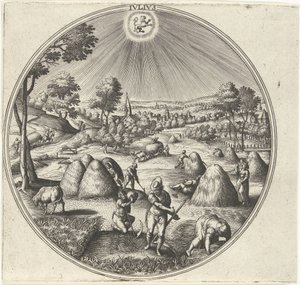 Temmuz Ivlivs (nesne üzerindeki başlık) On İki Ay (dizi adı) by Adriaen Collaert