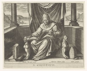 Kilise Peder Augustine Dört Kilise Babaları (dizi adı) by Adriaen Collaert