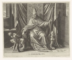 Kilise Peder Gregory Dört Kilise Babaları (dizi adı) by Adriaen Collaert
