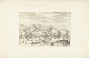 Bir akış ile manzara Anvers çevresindeki manzaralar (dizi başlığı) by Adriaen Collaert