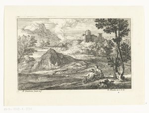 Kale ile manzara by Adriaen Frans Boudewyns