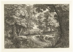 Araba ile manzara by Adriaen Frans Boudewyns