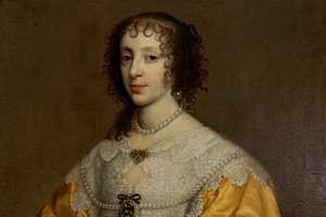 Henrietta Maria, Charles I Kraliçesi (1609-1680) by Adriaen Hanneman