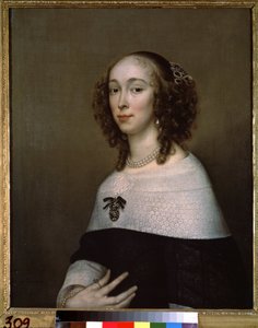 Bir Kadının Portresi (Bir Kadının Portresi). Adriaen Hannemann tarafından yapılan resim (Adrien Hanneman by Adriaen Hanneman