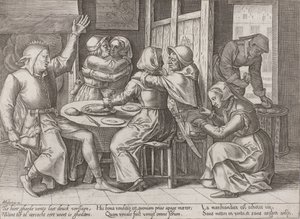 Bir şakacı ile içki şirketi by Adriaen Huybrechts (I)