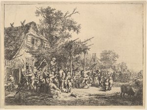 Kafes Altında Dans, 1610-85. by Adriaen Jansz. van Ostade
