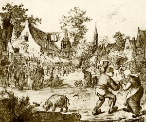 Hollanda lunaparkı by Adriaen Jansz. van Ostade
