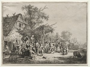 Kafes Altında Festival. by Adriaen Jansz. van Ostade