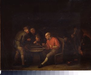Flemings zar oynuyor. (Flemingler Zar Oynarken). Adriaen Jansz van Ostade