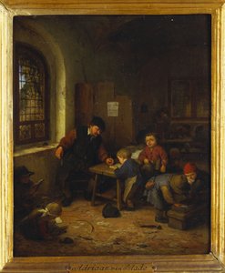 Bir Okul Odasının İçi, 1666 by Adriaen Jansz. van Ostade