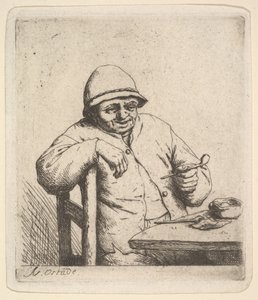 Pipolu Köylü, 1640-80. by Adriaen Jansz. van Ostade