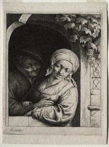 Kırsal Hassasiyet köyü romantizmi. by Adriaen Jansz. van Ostade