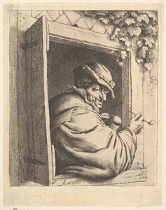 Pencerede Sigara İçen, 1610-85. by Adriaen Jansz. van Ostade