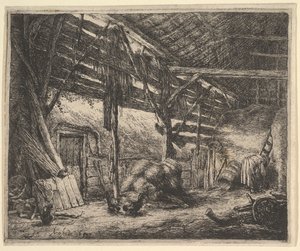 Ahır, 1647. by Adriaen Jansz. van Ostade