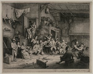 Handaki Dans, 1652. by Adriaen Jansz. van Ostade