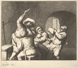 Bıçak İtişi, 1610-85. by Adriaen Jansz. van Ostade
