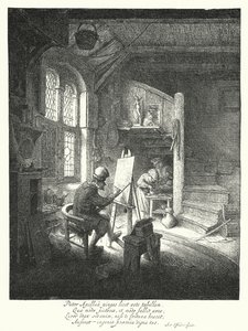 Ressam (gravür) by Adriaen Jansz. van Ostade