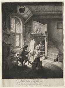Ressamlar Stüdyosu. by Adriaen Jansz. van Ostade
