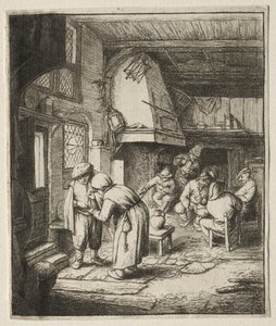 Köylü borcunu ödüyor. by Adriaen Jansz. van Ostade