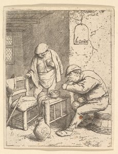 Sigara İçen ve İçen, 1682. by Adriaen Jansz. van Ostade