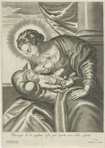 Meryem Mesih Çocuğunu Besler by Adriaen Lommelin (attributed to workshop of)