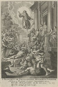 H. Franciscus van Paola geneest de zieken Aziz Francis de Paula, Minimist Tarikatı