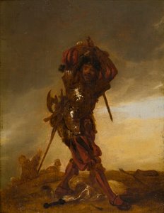 İsviçreli bir asker: Bir Paralı Asker, c.1609-62 (panelde yağlı boya)