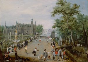 Jeu de Paume Bir Ülke Sarayının Önünde, 1614 civarı