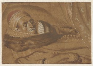 Orange Prensi Maurits ölüm döşeğinde by Adriaen Pietersz van de Venne