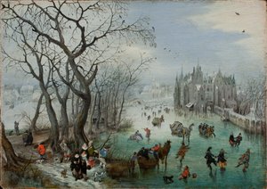 Bir Kale Yakınında Patencilerle Kış Manzarası, 1615