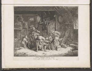 Bir handa yemek yiyen çiftçiler Kahvaltı by Adriaen van Ostade