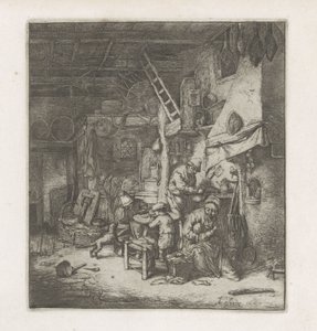 Bir iç tarım ailesi by Adriaen van Ostade