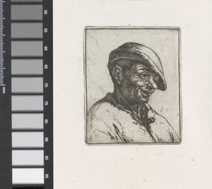 Gülümseyen bir çiftçinin büstü by Adriaen van Ostade
