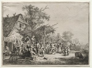 Kafes Altında Festival by Adriaen van Ostade