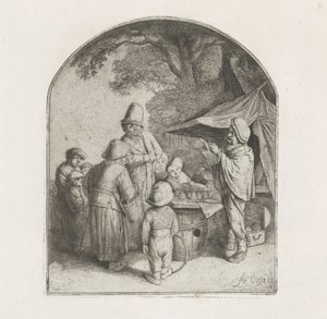 Bir şarlatan tezgahındaki rakamlar by Adriaen van Ostade
