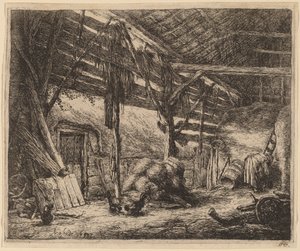 Bir Ahırın İçi by Adriaen van Ostade