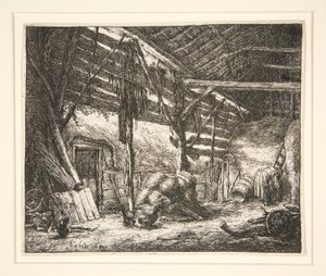 Bir Ahırın İçi by Adriaen van Ostade