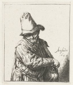 vinç döndürücü lir adam by Adriaen van Ostade