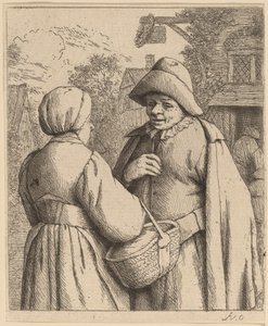 Erkek ve Kadın Sohbeti by Adriaen van Ostade